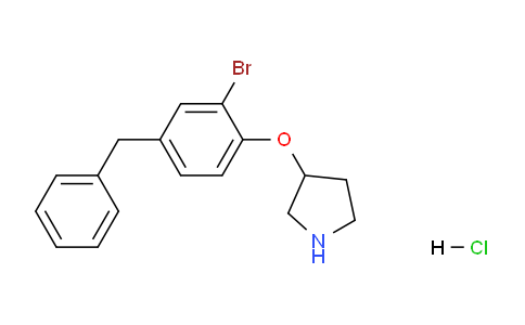 CAS No. 1220017-93-5, 3-(4-Benzyl-2-bromophenoxy)pyrrolidine hydrochloride
