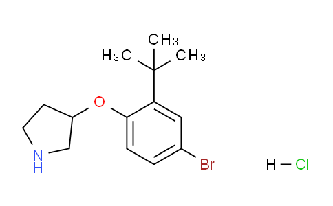 CAS No. 1220017-73-1, 3-(4-Bromo-2-(tert-butyl)phenoxy)pyrrolidine hydrochloride