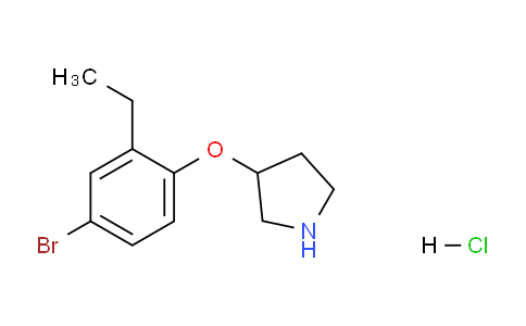 CAS No. 1220032-64-3, 3-(4-Bromo-2-ethylphenoxy)pyrrolidine hydrochloride
