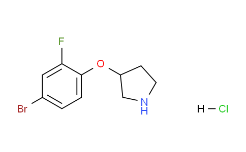 CAS No. 1185142-37-3, 3-(4-Bromo-2-fluorophenoxy)pyrrolidine hydrochloride
