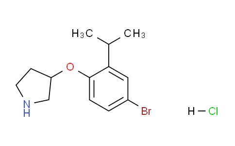 CAS No. 1220032-74-5, 3-(4-Bromo-2-isopropylphenoxy)pyrrolidine hydrochloride