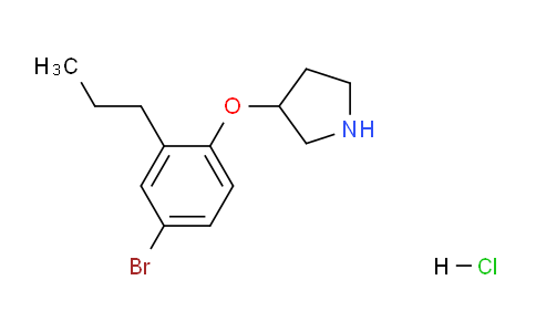 CAS No. 1220018-08-5, 3-(4-Bromo-2-propylphenoxy)pyrrolidine hydrochloride