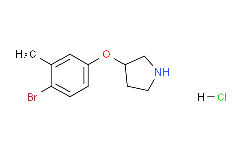 CAS No. 1220027-23-5, 3-(4-Bromo-3-methylphenoxy)pyrrolidine hydrochloride
