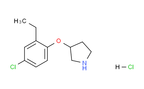 CAS No. 1220028-07-8, 3-(4-Chloro-2-ethylphenoxy)pyrrolidine hydrochloride