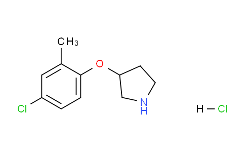 CAS No. 1219971-75-1, 3-(4-Chloro-2-methylphenoxy)pyrrolidine hydrochloride