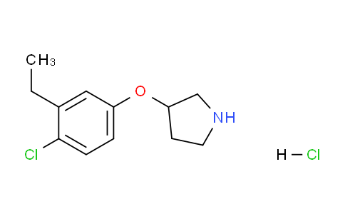 CAS No. 1220033-01-1, 3-(4-Chloro-3-ethylphenoxy)pyrrolidine hydrochloride