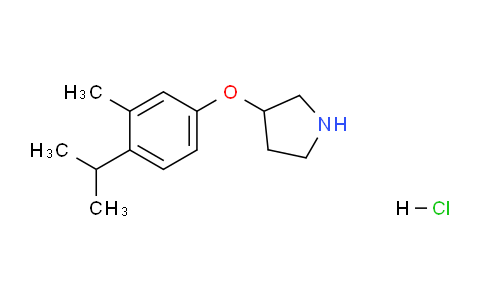 CAS No. 1220019-19-1, 3-(4-Isopropyl-3-methylphenoxy)pyrrolidine hydrochloride