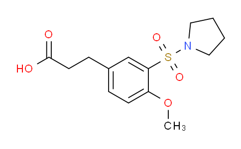 CAS No. 1182205-68-0, 3-(4-Methoxy-3-(pyrrolidin-1-ylsulfonyl)phenyl)propanoic acid