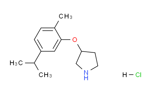 CAS No. 1220033-66-8, 3-(5-Isopropyl-2-methylphenoxy)pyrrolidine hydrochloride