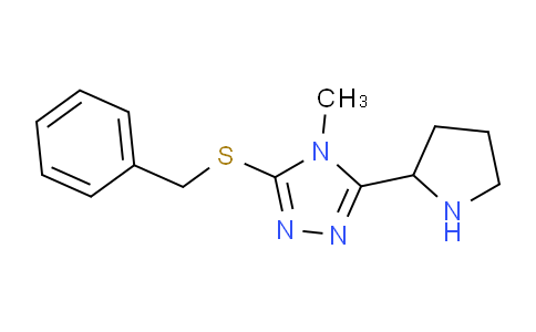 CAS No. 439605-58-0, 3-(Benzylthio)-4-methyl-5-(pyrrolidin-2-yl)-4H-1,2,4-triazole