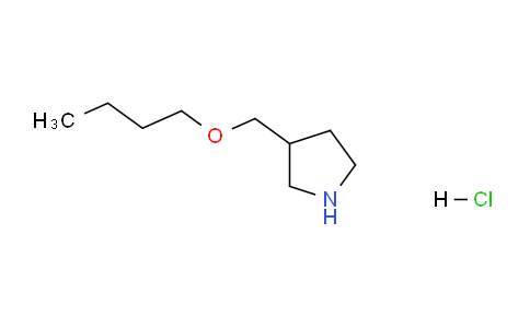 CAS No. 1220036-70-3, 3-(Butoxymethyl)pyrrolidine hydrochloride