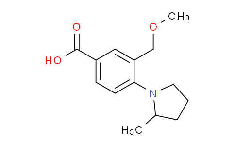 CAS No. 1243559-16-1, 3-(Methoxymethyl)-4-(2-methylpyrrolidin-1-yl)benzoic acid