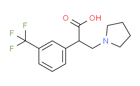 CAS No. 1344692-85-8, 3-(Pyrrolidin-1-yl)-2-(3-(trifluoromethyl)phenyl)propanoic acid