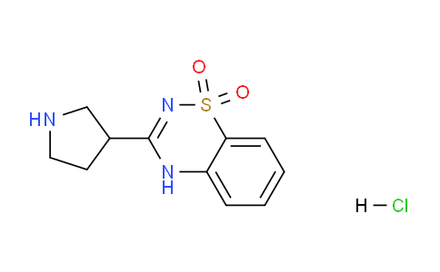 CAS No. 1956328-19-0, 3-(Pyrrolidin-3-yl)-4H-benzo[e][1,2,4]thiadiazine 1,1-dioxide hydrochloride