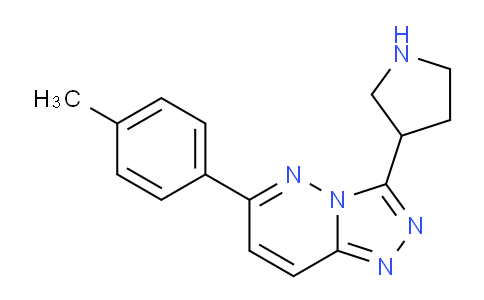 CAS No. 1706432-87-2, 3-(Pyrrolidin-3-yl)-6-(p-tolyl)-[1,2,4]triazolo[4,3-b]pyridazine