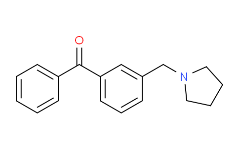 CAS No. 898793-88-9, 3-(Pyrrolidinomethyl)benzophenone