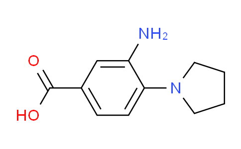 CAS No. 123986-58-3, 3-Amino-4-(pyrrolidin-1-yl)benzoic acid