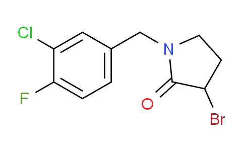 CAS No. 1260808-35-2, 3-Bromo-1-(3-chloro-4-fluorobenzyl)pyrrolidin-2-one