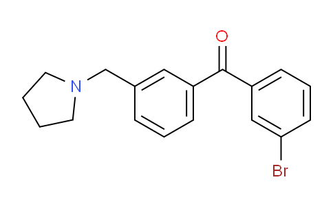 CAS No. 898770-16-6, 3-Bromo-3'-pyrrolidinomethyl benzophenone