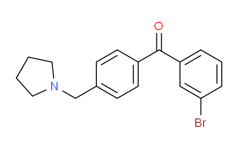 CAS No. 898776-26-6, 3-Bromo-4'-pyrrolidinomethyl benzophenone
