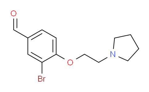 CAS No. 938310-95-3, 3-Bromo-4-(2-(pyrrolidin-1-yl)ethoxy)benzaldehyde