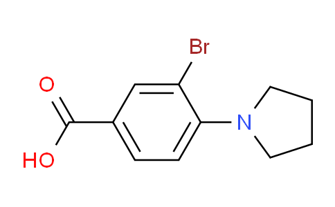 CAS No. 1131615-12-7, 3-Bromo-4-(pyrrolidin-1-yl)benzoic acid