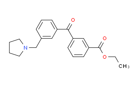 CAS No. 898770-04-2, 3-Carboethoxy-3'-pyrrolidinomethyl benzophenone