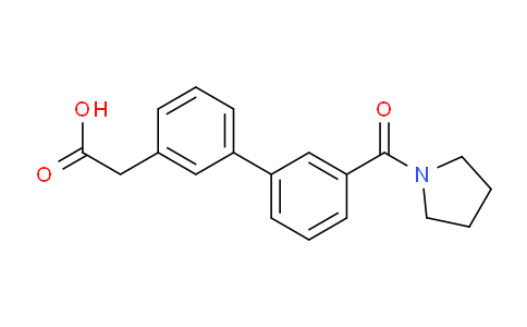 CAS No. 1375069-22-9, 3-Carboxymethyl-3'-(pyrrolidinocarbony)biphenyl