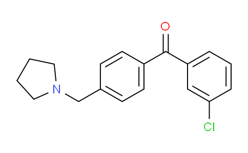 CAS No. 898776-32-4, 3-Chloro-4'-pyrrolidinomethyl benzophenone