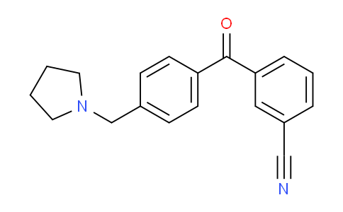 CAS No. 898776-05-1, 3-Cyano-4'-pyrrolidinomethyl benzophenone