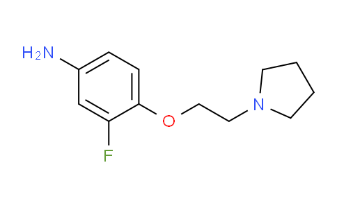 CAS No. 837421-94-0, 3-Fluoro-4-(2-(pyrrolidin-1-yl)ethoxy)aniline