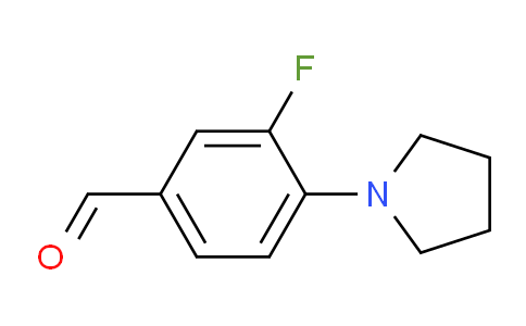 CAS No. 153659-43-9, 3-Fluoro-4-(pyrrolidin-1-yl)benzaldehyde