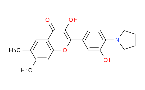CAS No. 1353224-67-5, 3-Hydroxy-2-[3-hydroxy-4-(pyrrolidin-1-yl)phenyl]-6,7-dimethylchromen-4-one