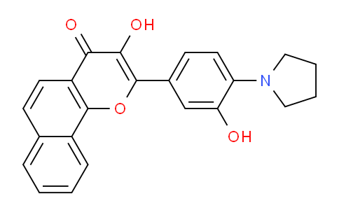 CAS No. 1353224-63-1, 3-Hydroxy-2-[3-hydroxy-4-(pyrrolidin-1-yl)phenyl]benzo[h]chromen-4-one
