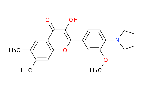 CAS No. 1353224-65-3, 3-Hydroxy-2-[3-methoxy-4-(pyrrolidin-1-yl)phenyl]-6,7-dimethylchromen-4-one