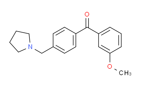 CAS No. 898775-99-0, 3-Methoxy-4'-pyrrolidinomethyl benzophenone
