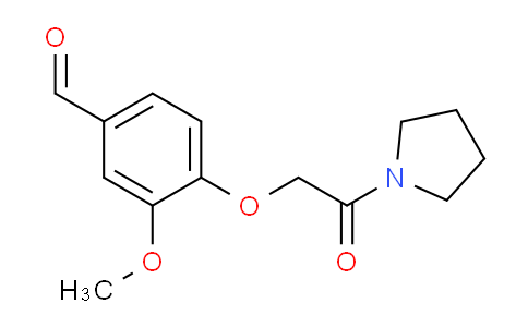 CAS No. 760183-53-7, 3-Methoxy-4-(2-oxo-2-(pyrrolidin-1-yl)ethoxy)benzaldehyde