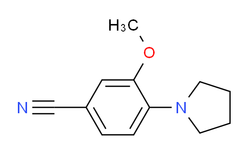 CAS No. 1393442-48-2, 3-Methoxy-4-(pyrrolidin-1-yl)benzonitrile