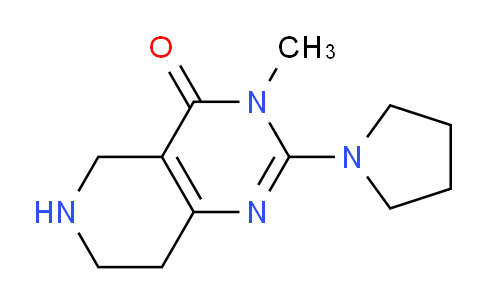 CAS No. 1708268-44-3, 3-Methyl-2-(pyrrolidin-1-yl)-5,6,7,8-tetrahydropyrido[4,3-d]pyrimidin-4(3H)-one