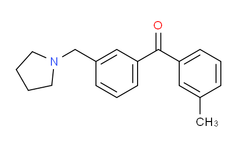 CAS No. 898793-94-7, 3-Methyl-3'-pyrrolidinomethyl benzophenone