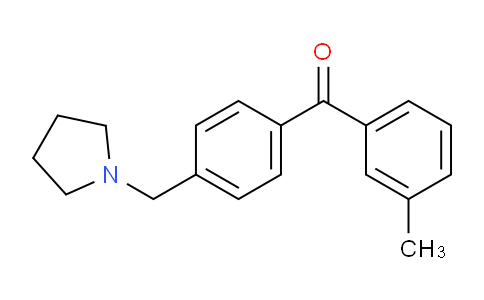 CAS No. 898775-93-4, 3-Methyl-4'-pyrrolidinomethyl benzophenone