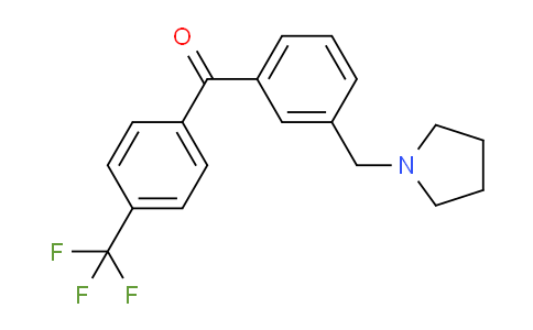 CAS No. 898770-66-6, 3-Pyrrolidinomethyl-4'-trifluoromethylbenzophenone