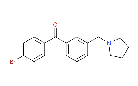 CAS No. 898770-19-9, 4'-Bromo-3-pyrrolidinomethyl benzophenone