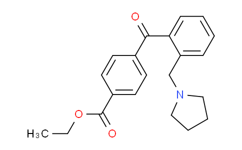 CAS No. 898774-35-1, 4'-Carboethoxy-2-pyrrolidinomethyl benzophenone