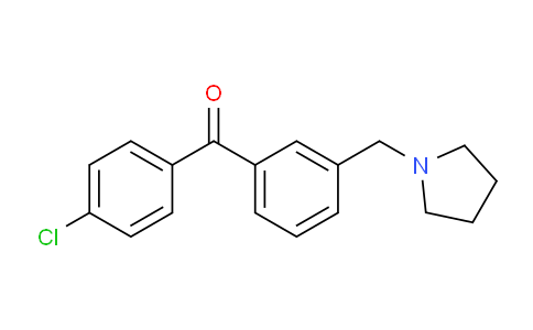 CAS No. 898770-25-7, 4'-Chloro-3-pyrrolidinomethyl benzophenone