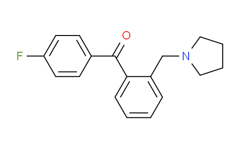 CAS No. 898774-55-5, 4'-Fluoro-2-pyrrolidinomethyl benzophenone