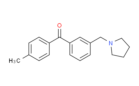 CAS No. 898793-97-0, 4'-Methyl-3-pyrrolidinomethyl benzophenone