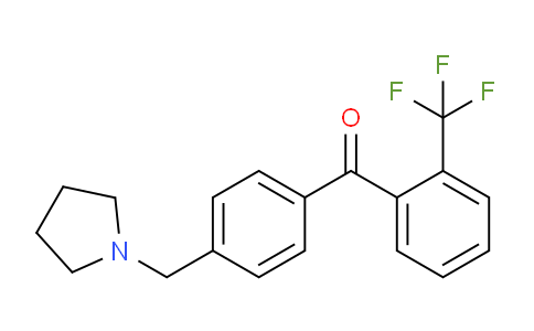 CAS No. 898776-65-3, 4'-Pyrrolidinomethyl-2-trifluoromethylbenzophenone