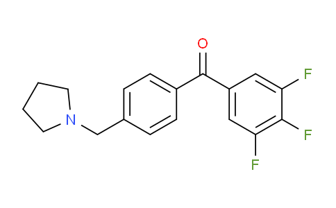 CAS No. 898776-95-9, 4'-Pyrrolidinomethyl-3,4,5-trifluorobenzophenone