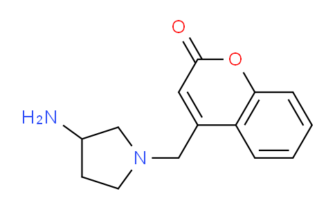 CAS No. 1708080-53-8, 4-((3-Aminopyrrolidin-1-yl)methyl)-2H-chromen-2-one
